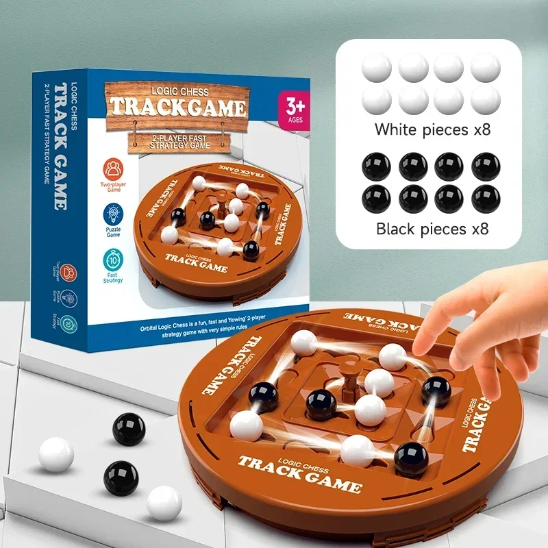 Track Logic Chess Pair Battle Black and White Go Children's Thinking Training Brain Boosting Intelligence Board Game Xmas Gift