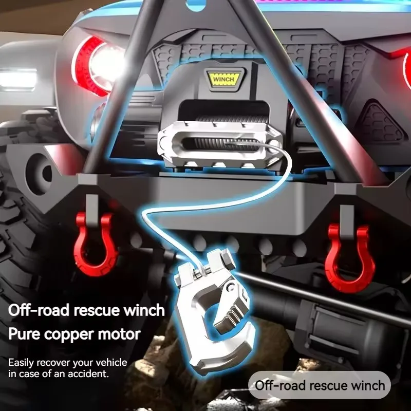 

1:10 Four-Wheel Drive Remote Control Car Off-Road Climbing Toy Car Rc Model 17 Types of Lighting Effect Switching RC Cars Toys