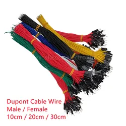 10PCS 2.54MM Pitch Wire Dupont Line Single Head Male Female 1P Dupont Cable Connector 26AWG Jumper Cable Wire