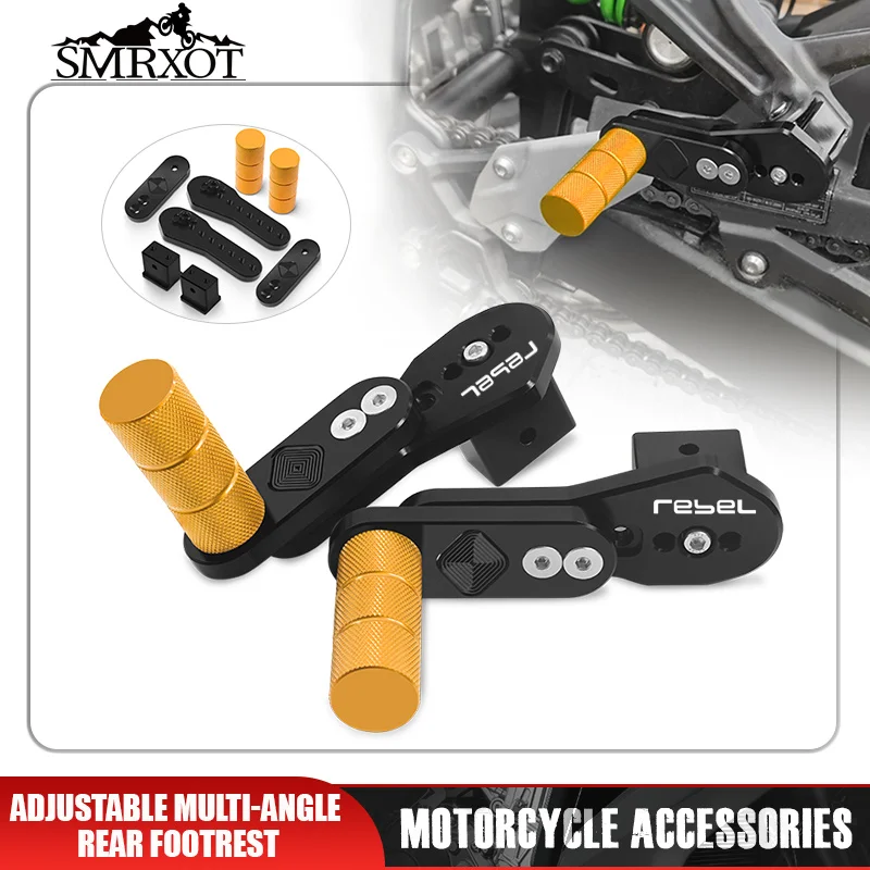 

Motorcycle Adjustable Multi-Angle Footrest Pedals For CB1100/EXRS CB1300/SB/SF REBEL CM250 300 500 CMX300 500 1100/DCT Footpeg