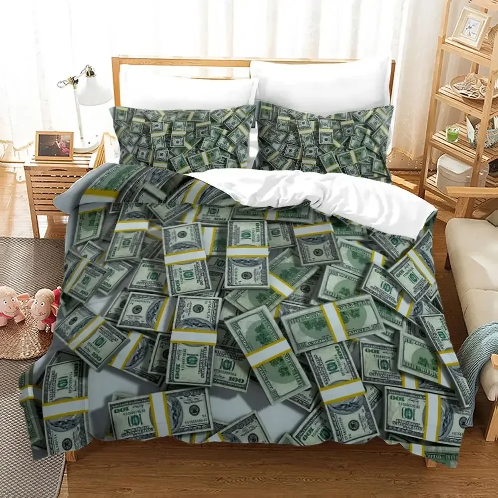 Dollars Bedding Set 3D Print Banknotes Duvet Cover Home Textiles Single Twin Full King Size With Pillowcases Dropshipping