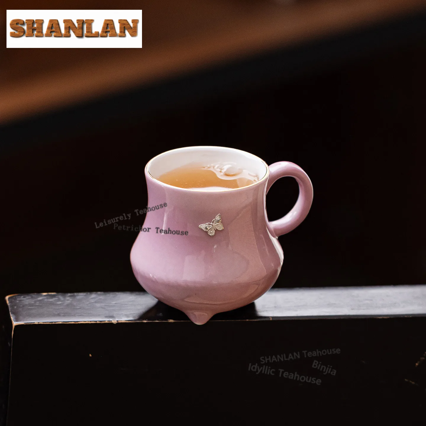 40ml Butterfly Flower Teacup Japanese Tea Bowl Sample Tea Cup Tea-tasting Personal Cup Chazhan Master Cups Ceremony Supplies