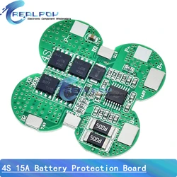 BMS 4S 15A 14.8V 18650 Li-ion Lithium Battery Charge Board Plum Shape Common Port Overcurrent Protection For Electric Tools