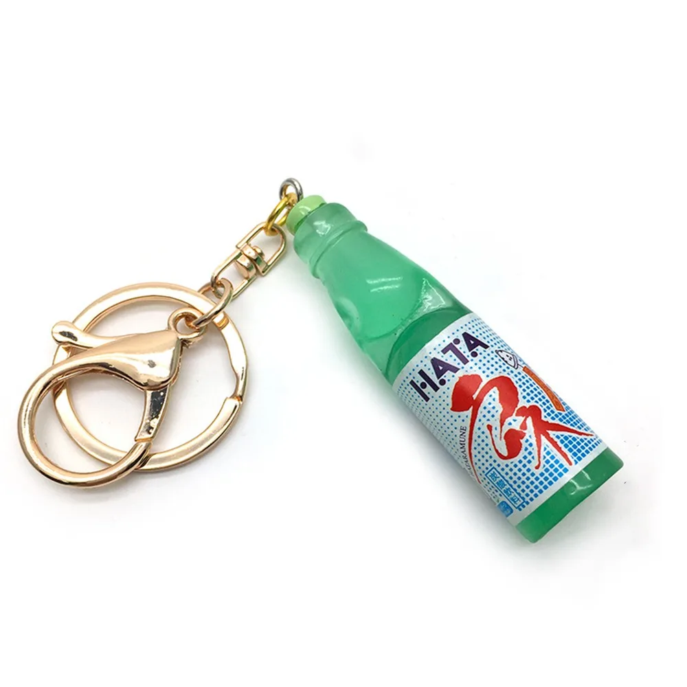 Neue Simulation Murmeln Bobble Soda Schlüsselanhänger japanische süße Ramune Soda Schlüsselanhänger Miniatur Puppenhaus Ornamente Tasche Zubehör