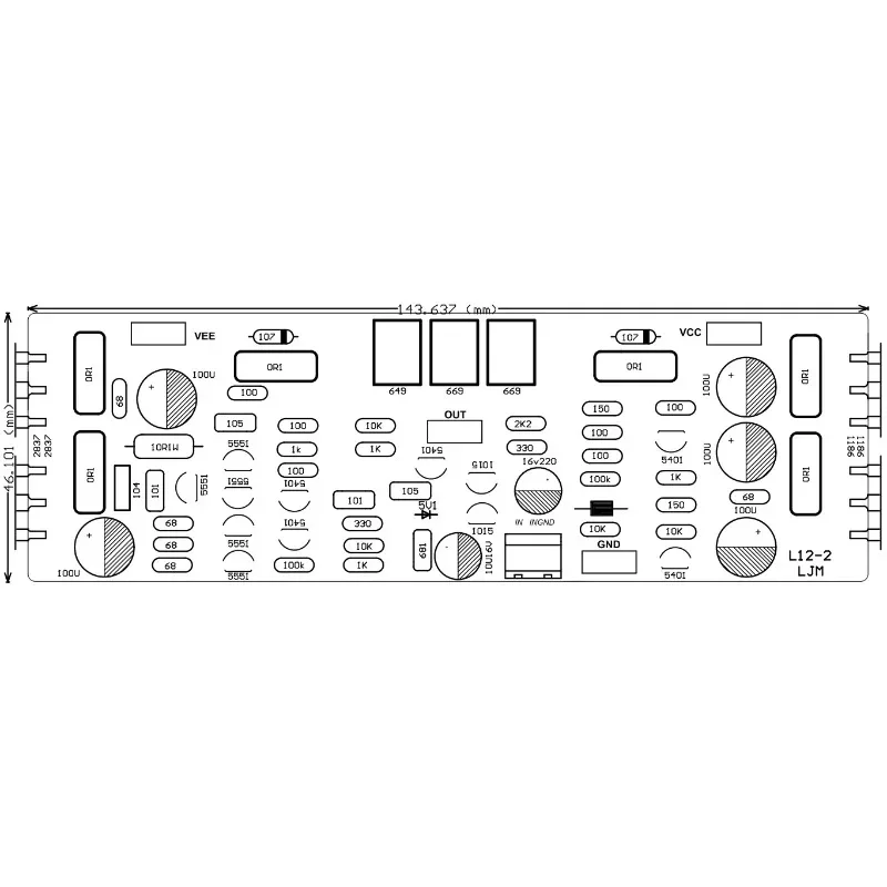 L12-2 Amplifier Dual Channel L-J-M Design L Series Original Genuine Ultra-low Distortion Amplifier