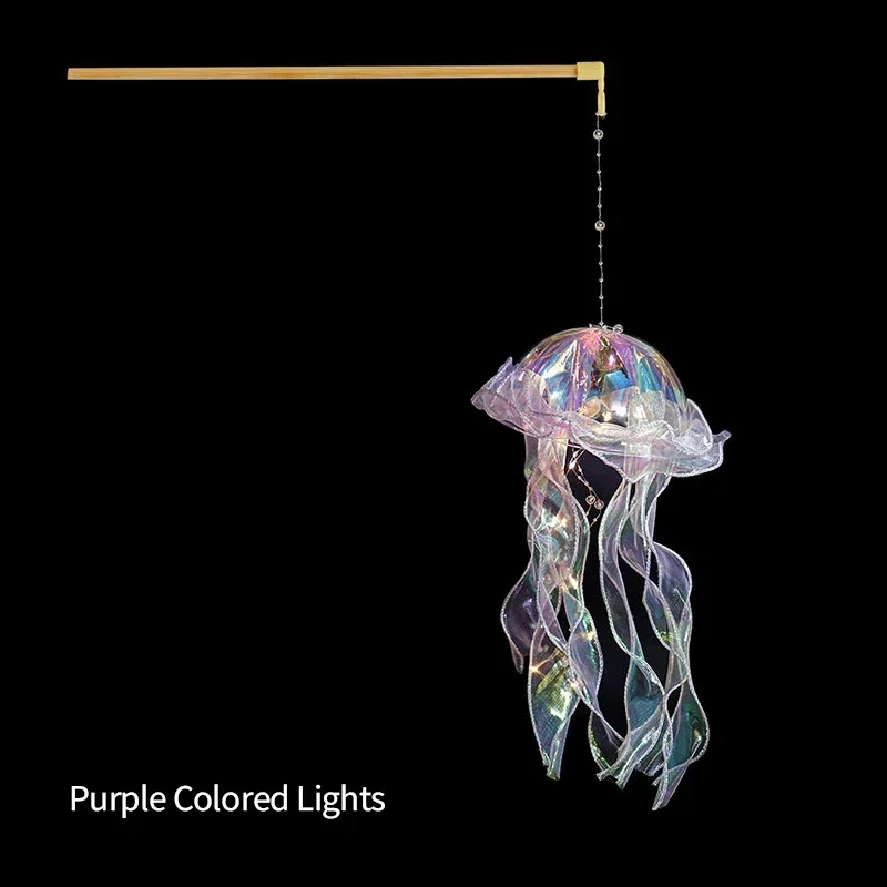 Portable Jellyfish Lamp Flower Lantern for Children's Room under the Sea Atmosphere Bedroom Night Light Home Decor