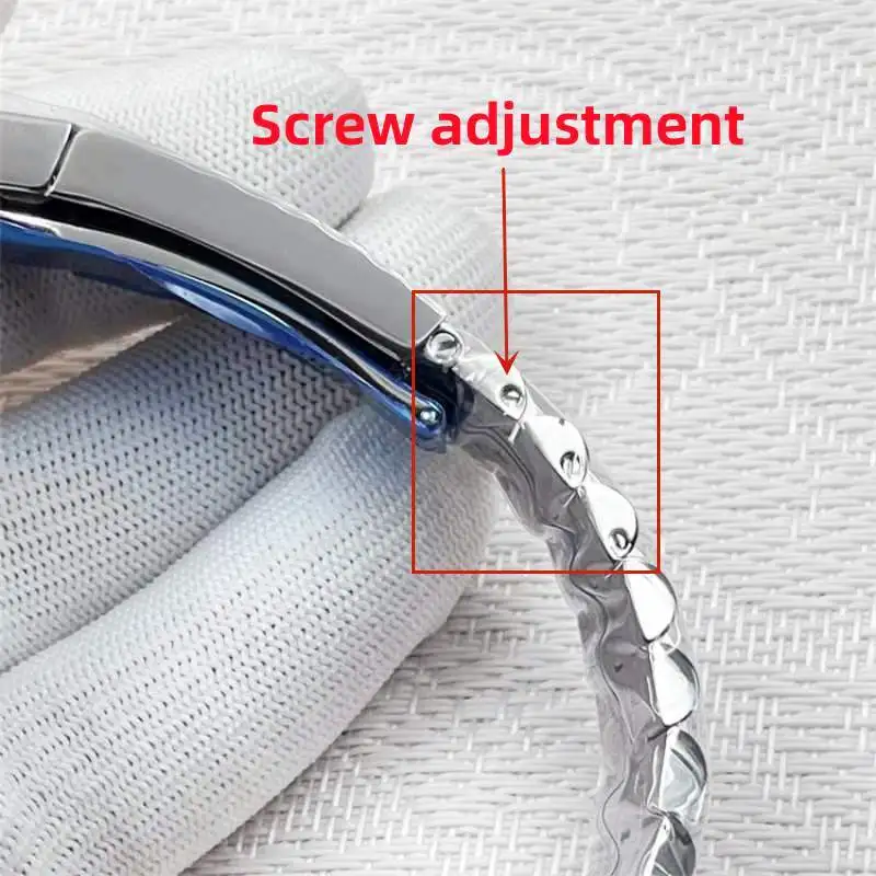 Jubilee 20mm 22mm Screw Solid 316L Stainless Steel Universal Straight End Silver Oyster Watch Strap Band Fits for RLX SUB GMT