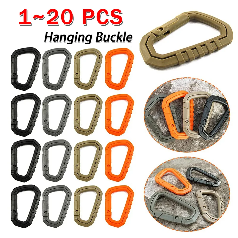 Tactical Mountain Climbing Buckles Lightweight Plastic Spring Buckles Outdoor Camping Backpack Buckles Key Chains Accessories