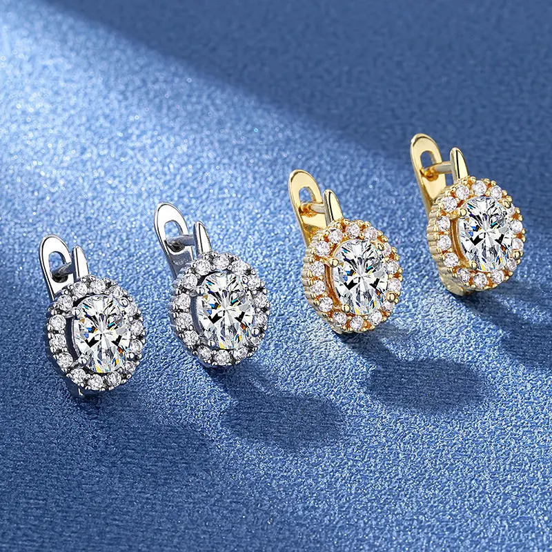 

Light luxury S925 sterling silver light luxury diamond earrings earrings versatile earrings for women