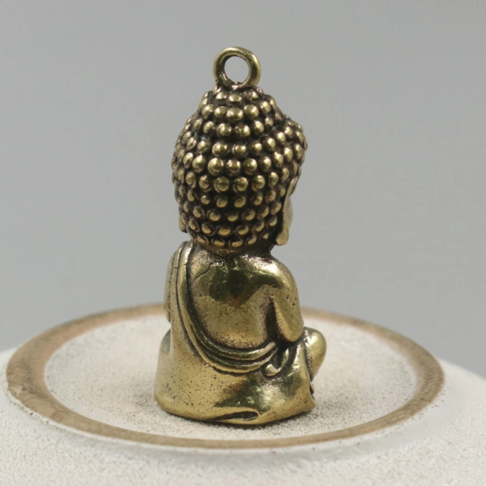 

2pcs Buddha Statue Keychain Accessory Delicate Pendant Hanging Decor Car Charm Handbag Backpack Ornament Lightweight Durable