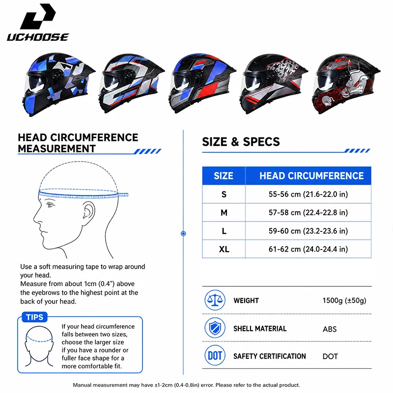 Uchoose Erwachsenen-Klapphelm  – Flip Up Helmet Dual Visor Bewertung und Preis