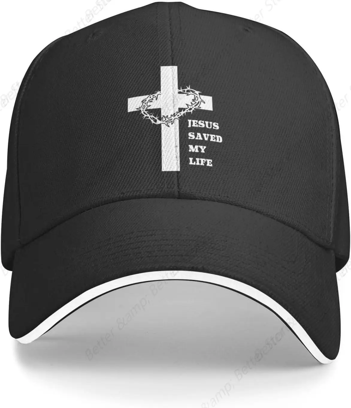 

Cross Jesus Saved My Life Men Baseball Caps Peaked Cap Sun Shade Sunprotection Hat