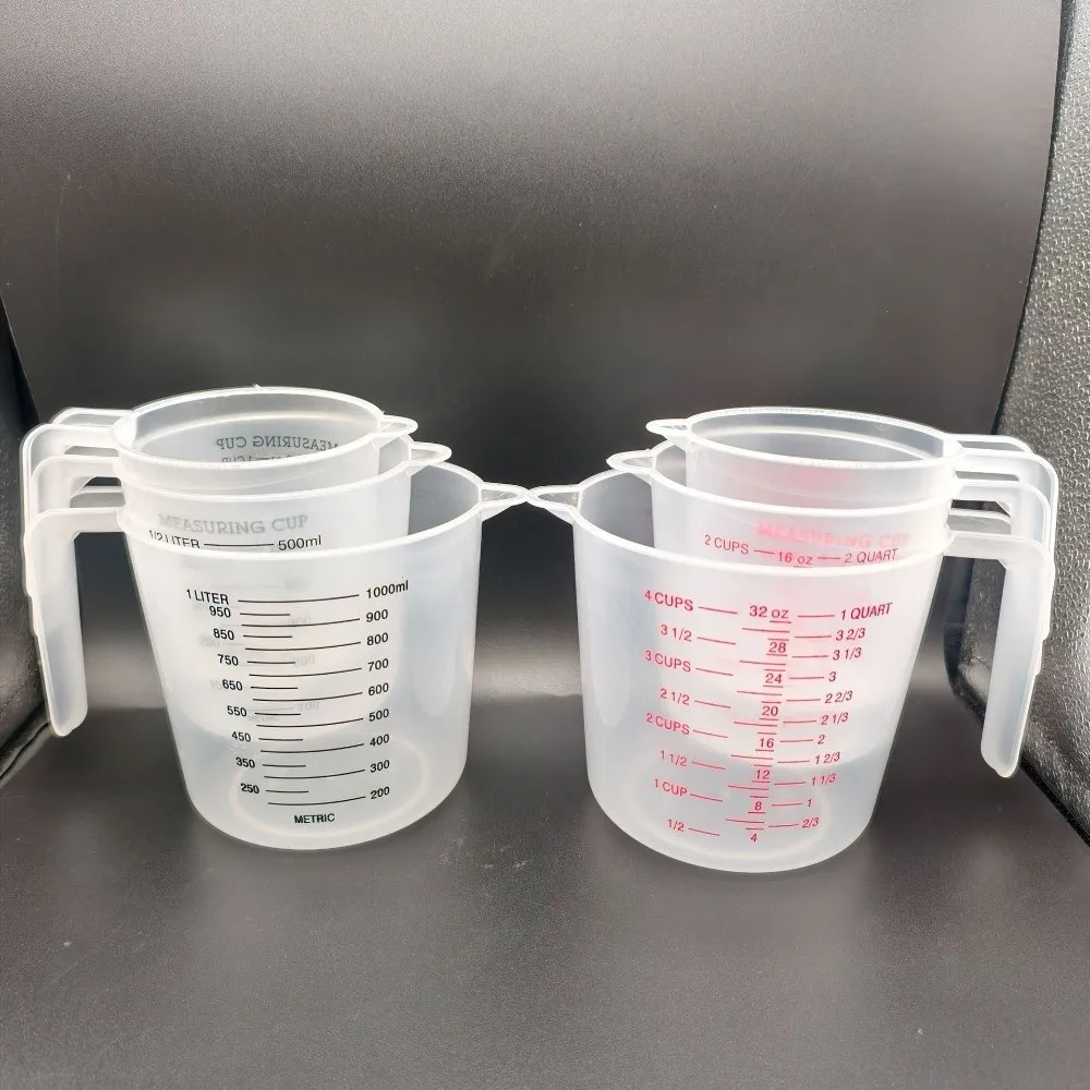Cup Marking Clear Plastic Measuring Cup With Spout With Handles Graduated Measuring Cups Plastic Mug Flour Measuring