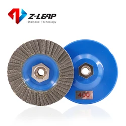 Z-LEAP 1pc 4.5 Inch Professional Flap Discs Sanding Discs Grinding Wheel Blade for Angle Grinder 60/120/200/400 Grit