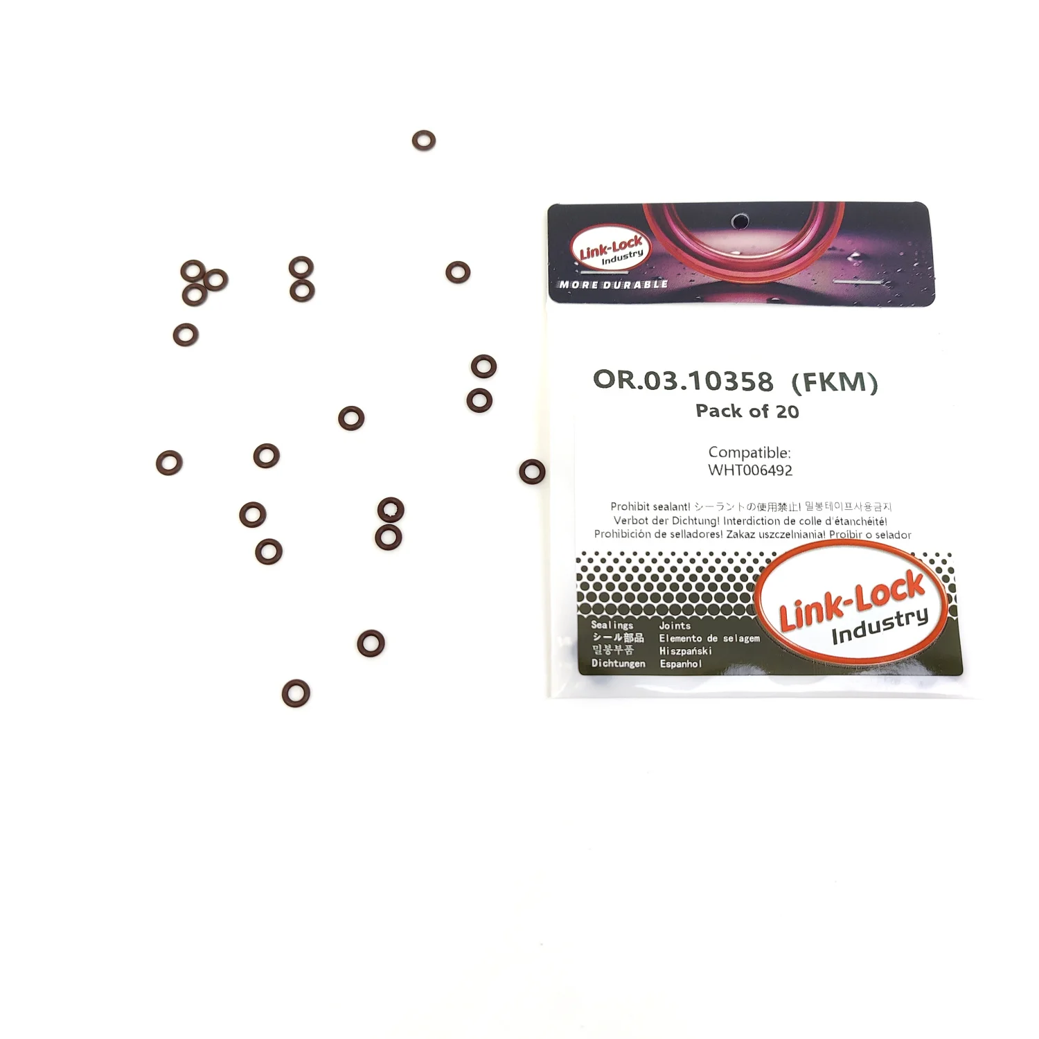 LINK-LOCK 20PCS OR.03.10358 FKM Viton Sealing O-Ring Kit of Fuel Pipe WHT006492 for Audi-CAYB CAYC for Skoda-CAYA CAYC CLNA CWXC
