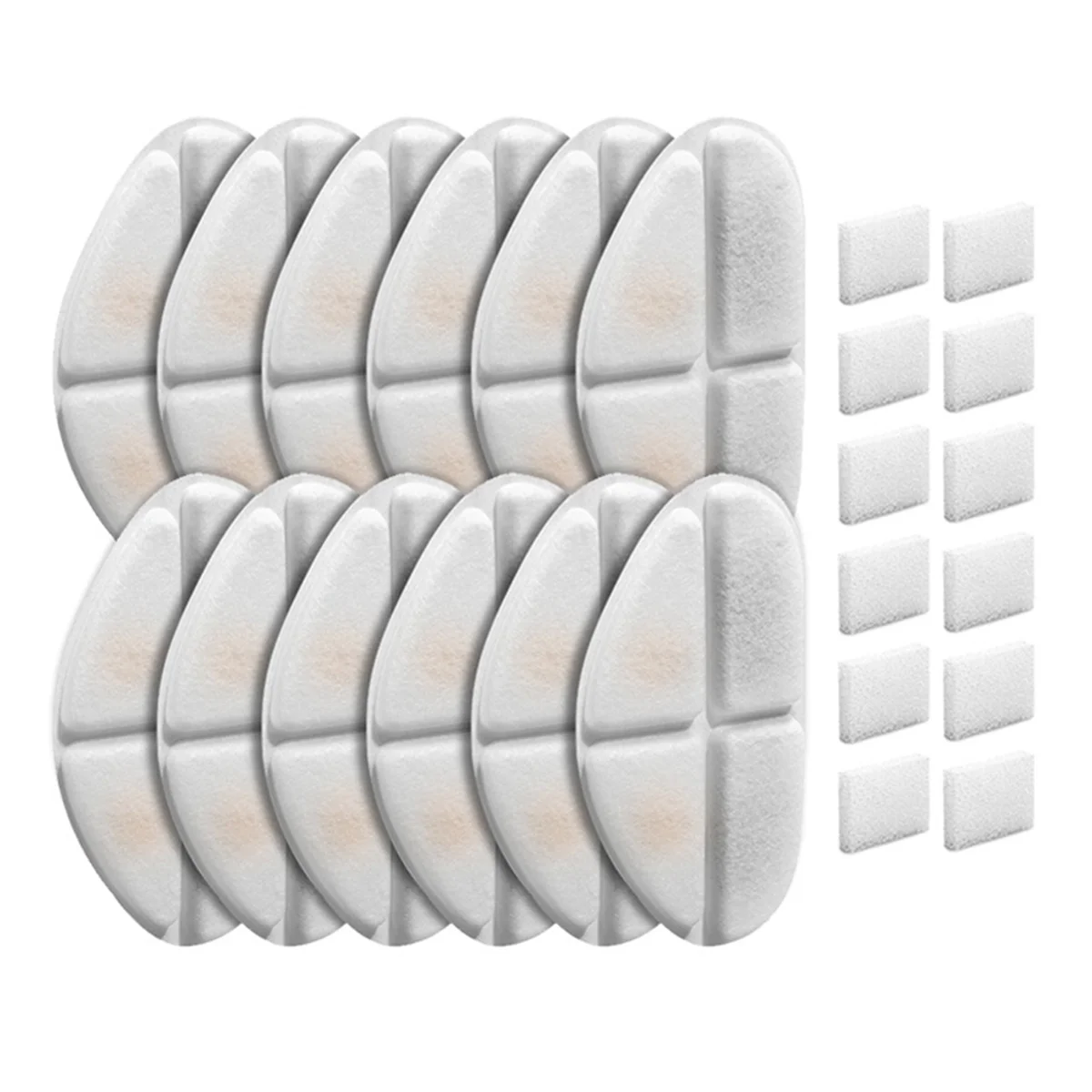 FSLH Filters and Pump Sponges for 7L/1.8Gal Dog Water Bowl Dispenser Cat Water Fountain Filter Replacement 12+12 view 4