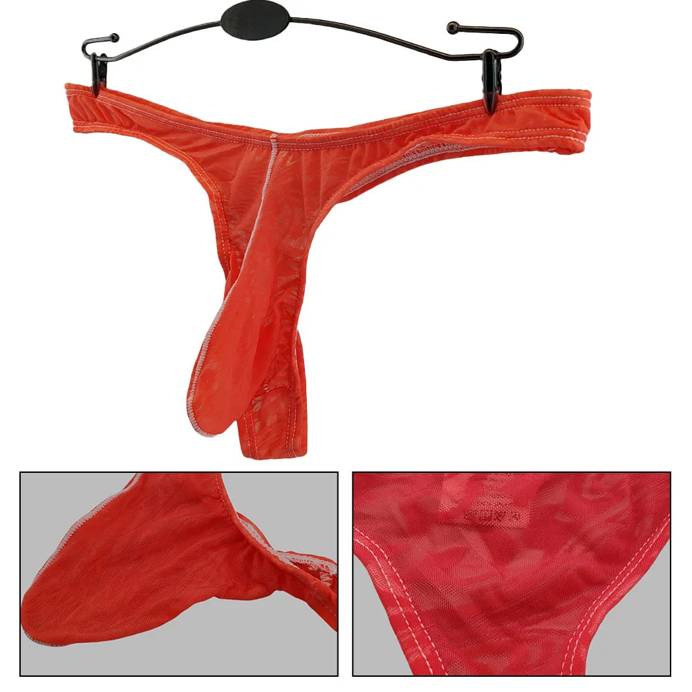 Sexy Mens Panties Lingerie Elephant Nose G-string Thong Ultra-Thin Briefs Low Underwear For Hot Man Elastic Underpants