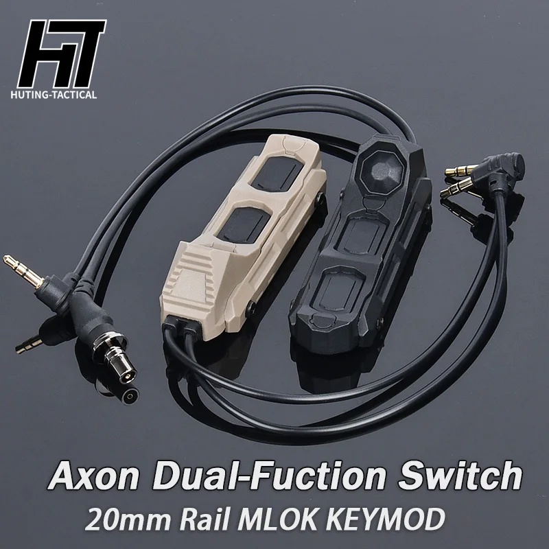 Tactical AXON Three Key Dual Function Pressure Switch Fit MLOK KEYMOD 20mm Rail For  Airsoft M300 M600 Flashlight OGL PEQ15 MAWL