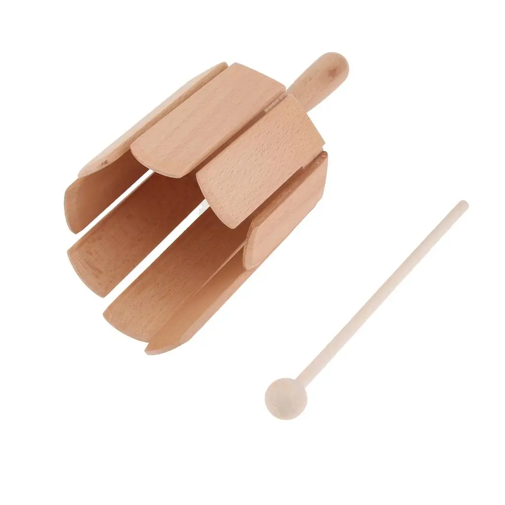 Kids Percussion Eight Tone Drum Natural Wooden Multi Sound Musical Instrument for Early Childhood Music
