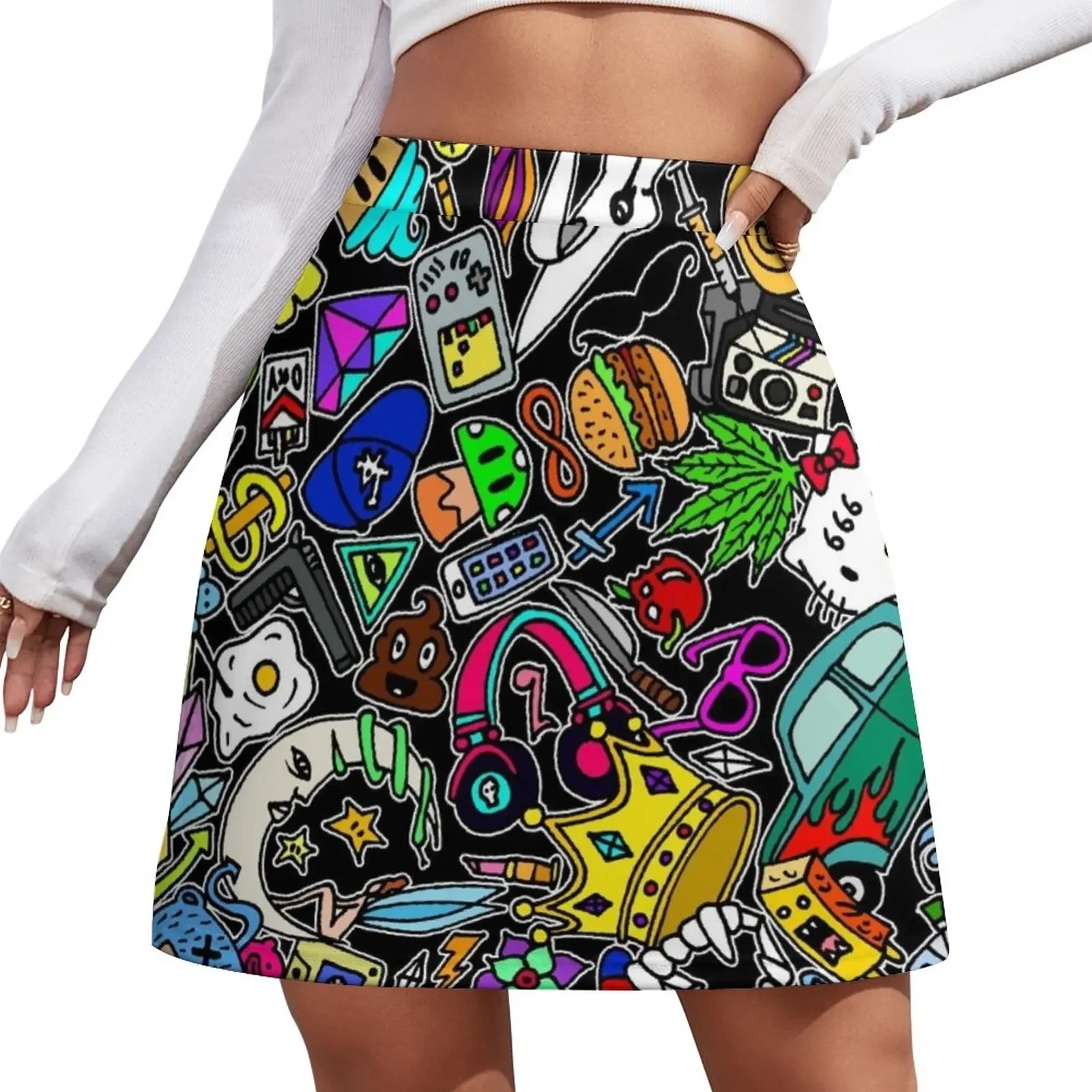 Too Much Mini Skirt skirt for women 90s aesthetic fairy grunge
