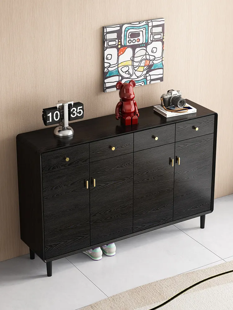 Shoe cabinet household door storage cabinet integrated against the wall new 2026 popular high-end mystery cabinet