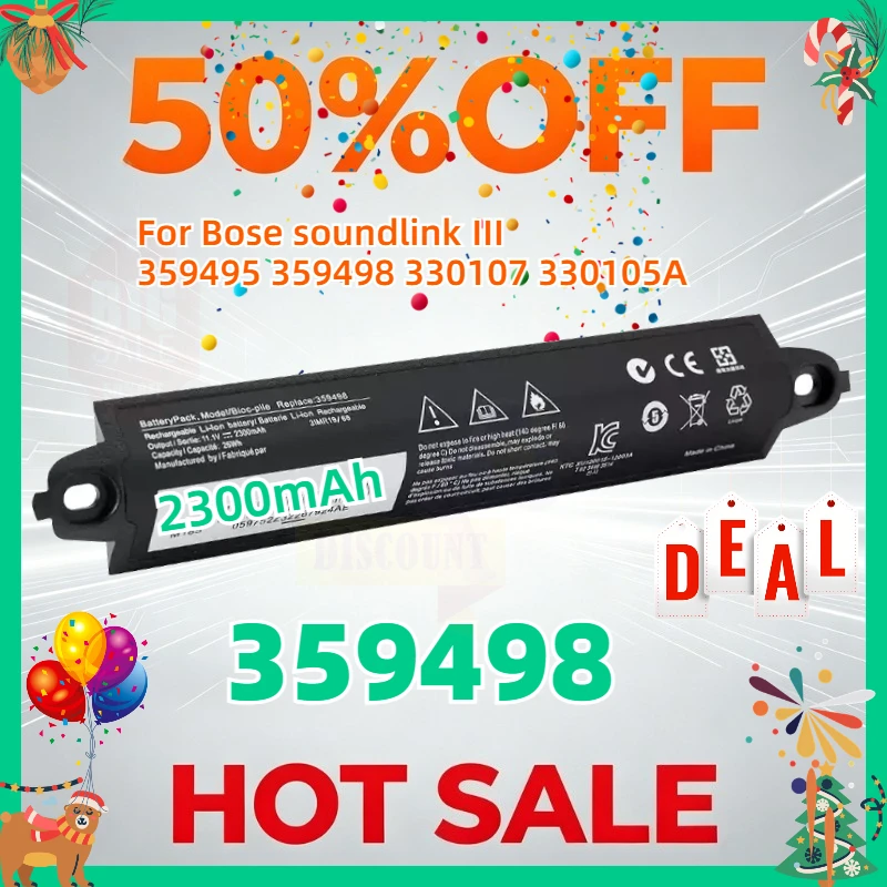SWZY 359498 11.1V 2300mAh 26Wh Battery for Bose Soundlink Bluetooth Mobile Speaker II 404600 III 3594953 59498 330107A 330105A 3