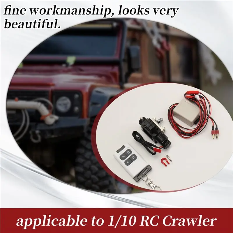 [Buy NEW】 Rescue Metal Winch Climbing Car Model 1/10 For 1/10 RC Crawler Multifunction Remote Control New