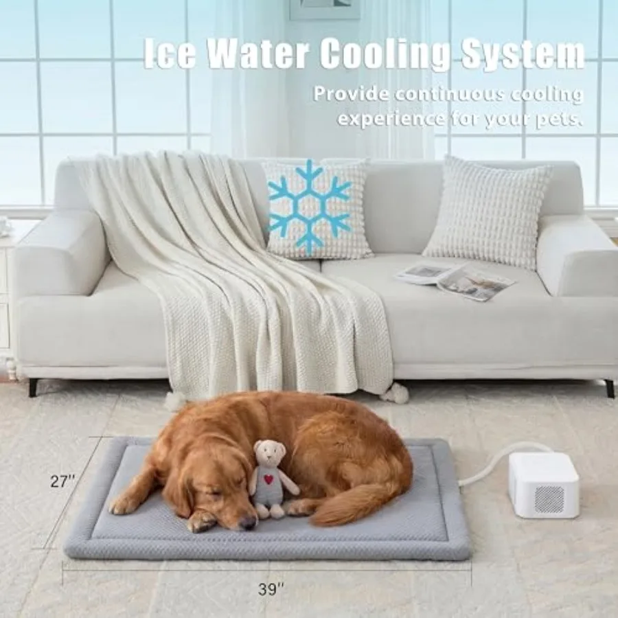 Pet Pad Cooling System for Summer, Consistent Cooling Water Mat for Dogs and Cats, No Refrigeration or Chemical Gel Needed, Mac
