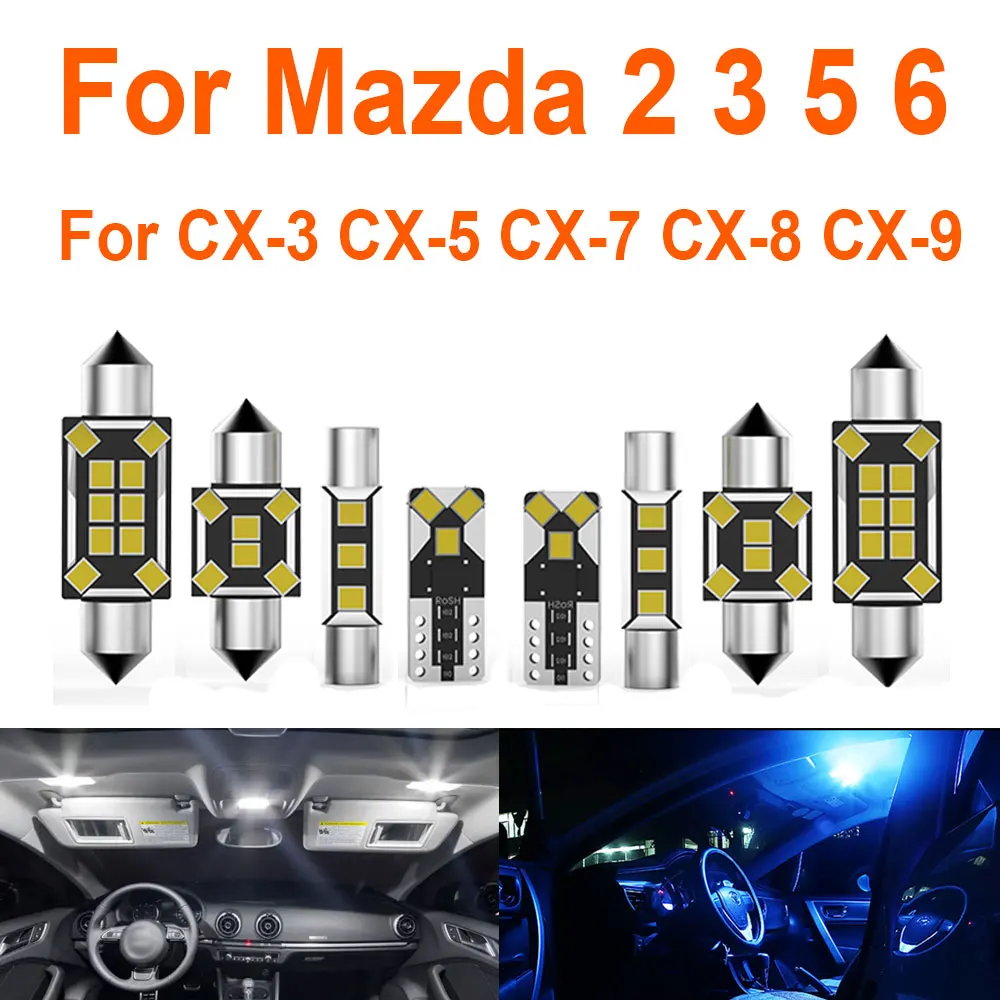 

ABRIGHT светодиодная внутренняя лампа для Mazda 2 3 5 6 CX-3 CX-5 CX-7 CX-8 CX-9 CX3 CX5 CX7 CX8 CX9 1996- 2017 2018 2019 2020 2021