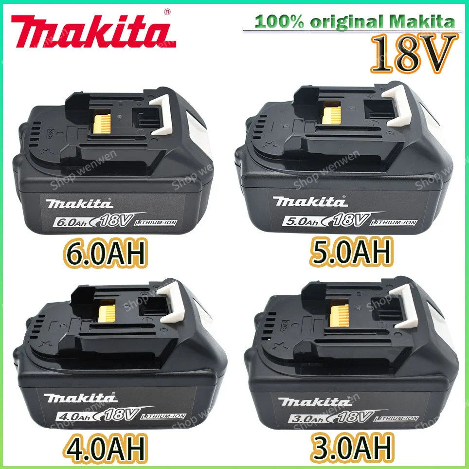 

100% Original 18V Makita 3.0/4.0/5.0/6.0Ah Rechargeable Power Tool Battery With LED Lithium-ion Battery BL1860B BL1830 BL1850