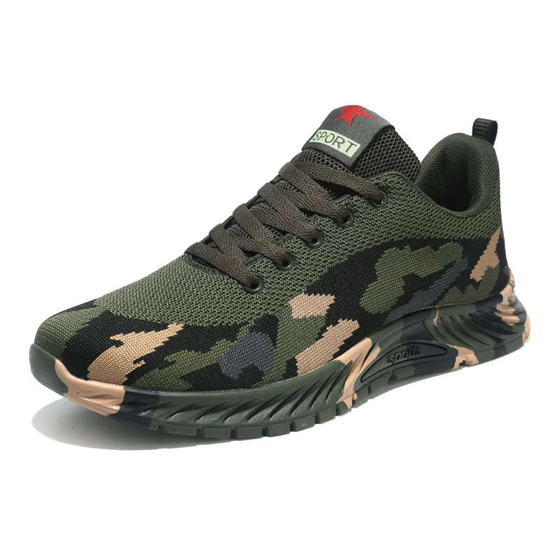 Spring Camouflage Sports Shoes Men Women New Fashion Couples Outdoor Exploration Mountaineering Shoes Anti Slip Casual Shoes