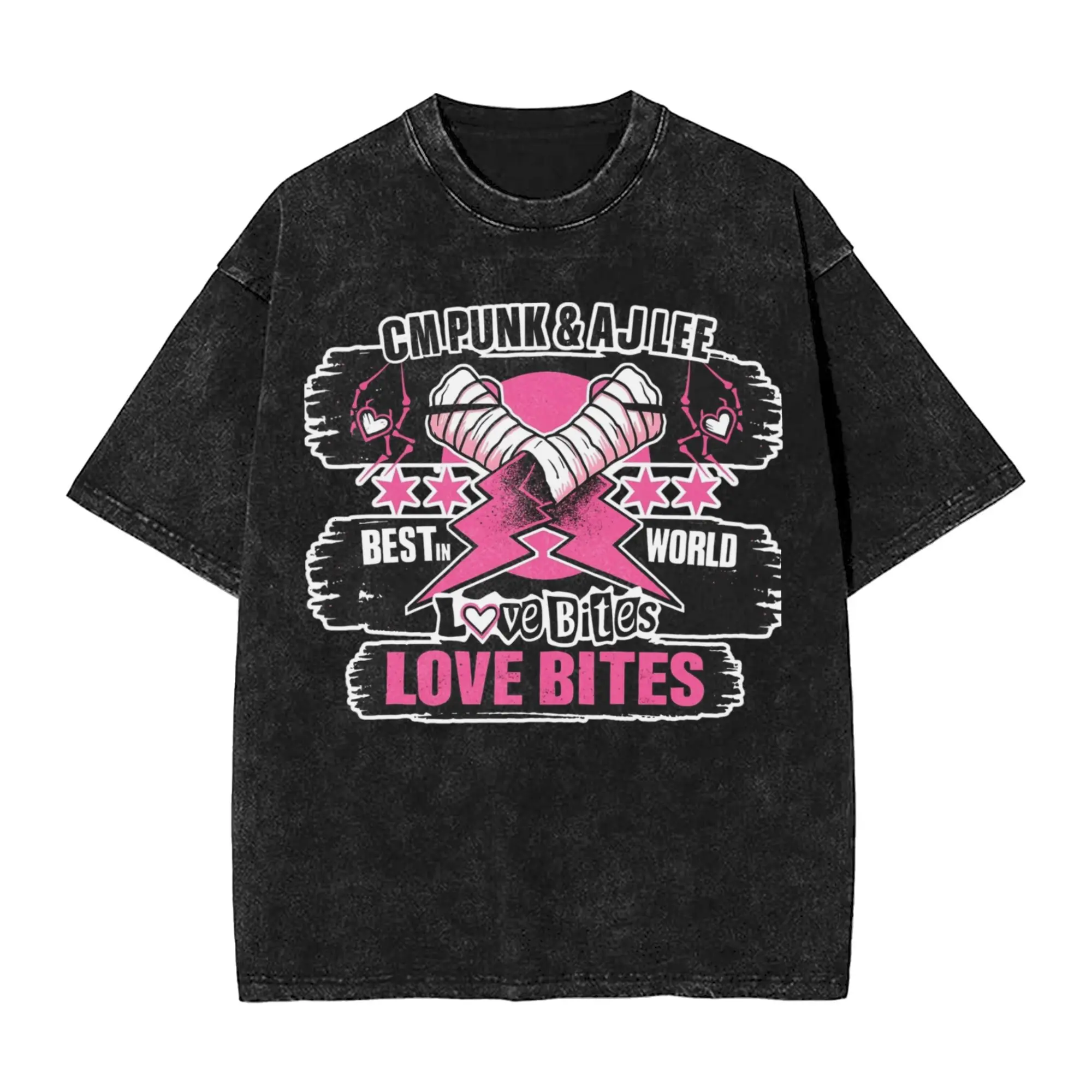 

Панк Aj Lee Wresler футболки мужские хлопковые новые футболки с круглым вырезом футболки с короткими рукавами одежда идея подарка