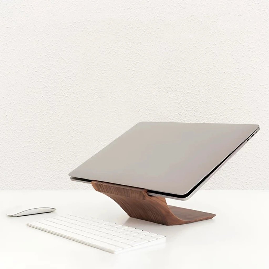 Suitable for Apple macbook notebook stand, wooden height-enhancing stand minimalist light luxury