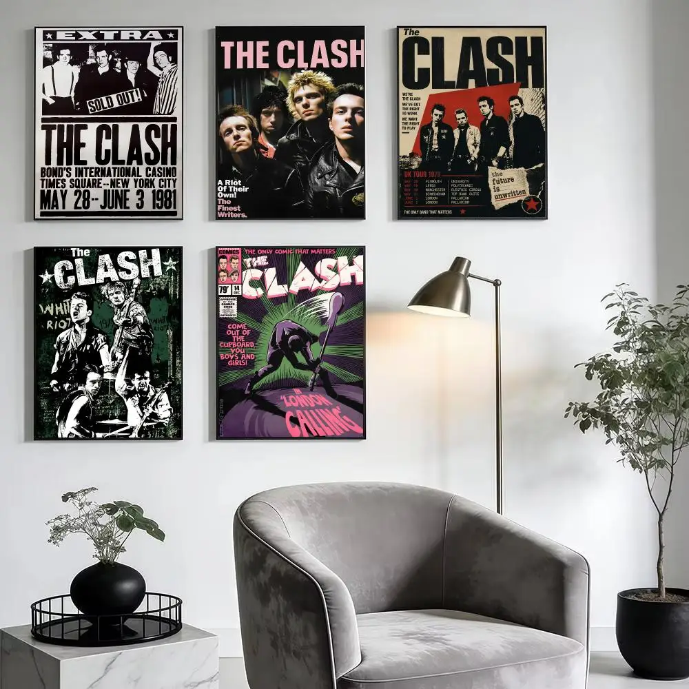 Punk Rock The C-Clash Poster Modern Minimalist Wall Art Prints for Home Decor Interior Bedroom Living Room