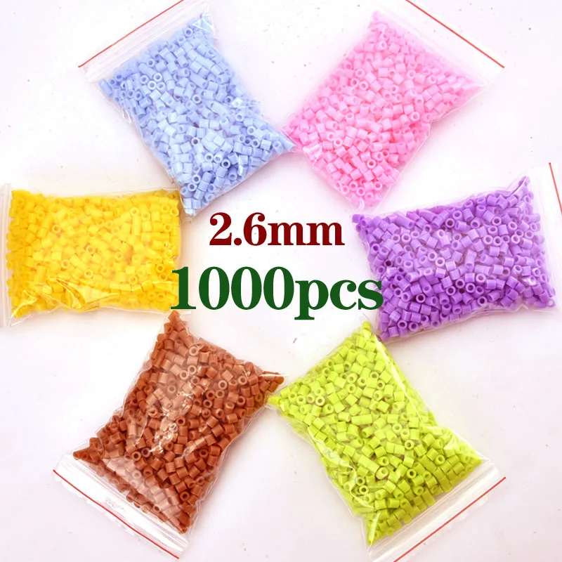 

1000pcs/Bag 2.6mm Fuse Beads Compatible with Hama Perler Iron Beads DIY Craft Toys for Kids
