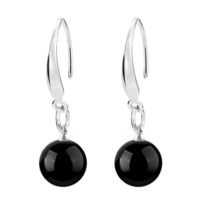 Natural Red Black Stone Drop Earrings For Women Earing Dangle Earring Earings Jewelry Brincos Brinco Oorbellen Gift Wholesale