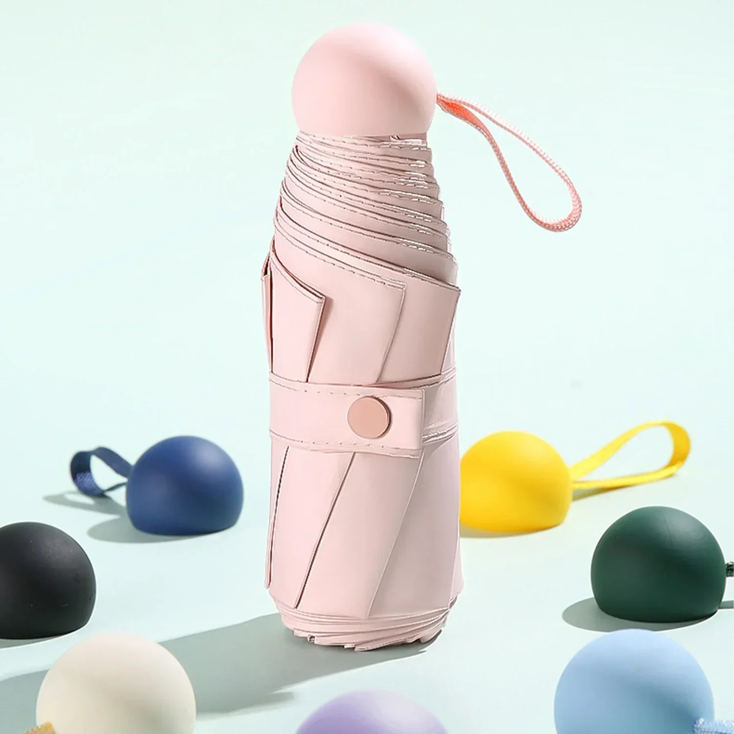 

Мини-складной зонт с защитой от ультрафиолета, мини-зонт от солнца двойного назначения, портативная коробка для хранения зонтика от солнца, мини-зонтик 01