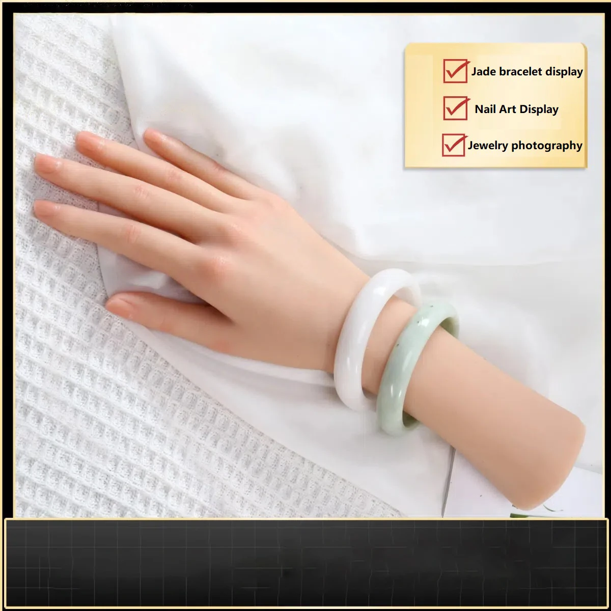Lifelike Liquid Silicone Fake Female Hand Model Mannequin for Manicure Art Jewelry Display Sketch Props Salon TG290