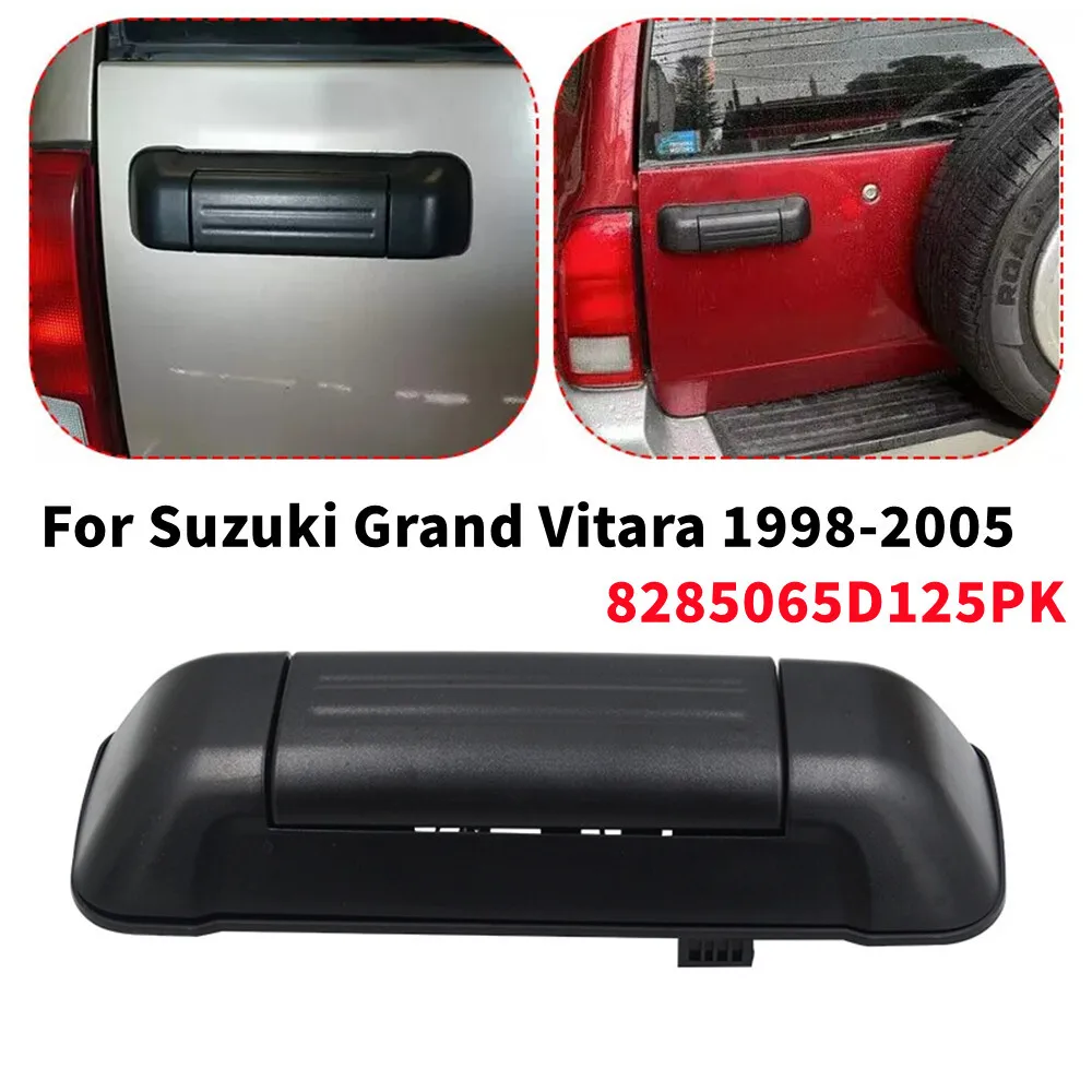 For Suzuki Grand Vitara XL-7 1998-2005 Car Black Exterior Rear Trunk Door Tailgate Handle Moulding Mount Accessories Vehicle
