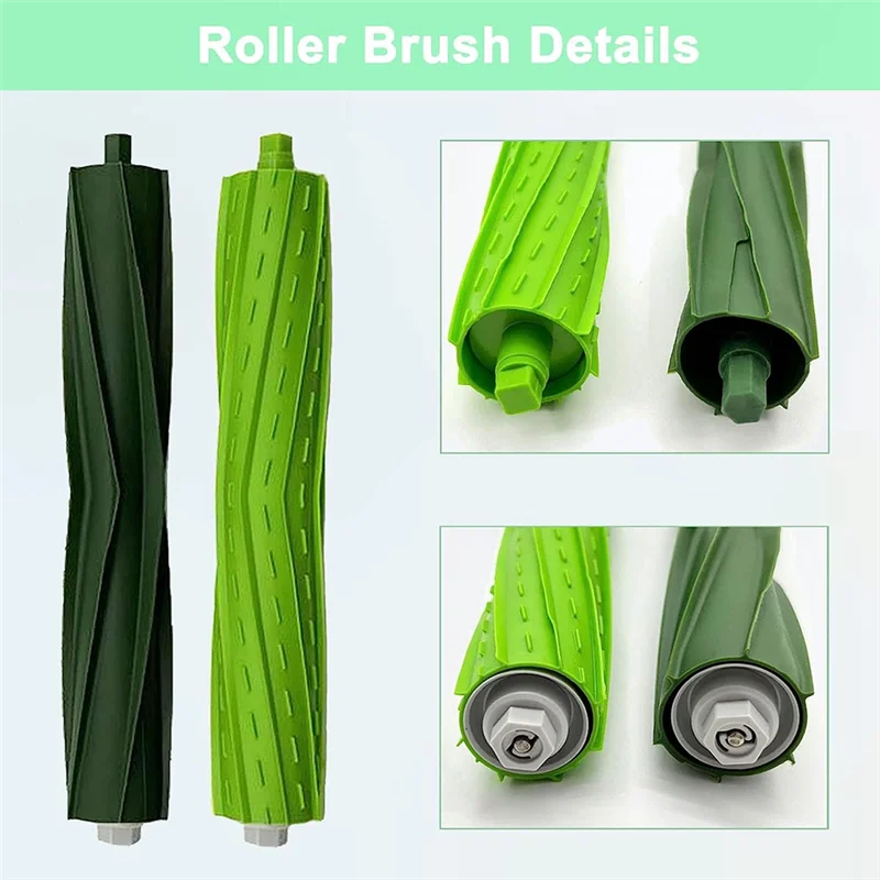

ABUD-2Set Parts For Irobot Roomba I7 I7+ I3 I3+I4 I6 I6+I8 I8+/Plus E5 E6 E7 I, E & J Series Vac Rubber Roller Brushes
