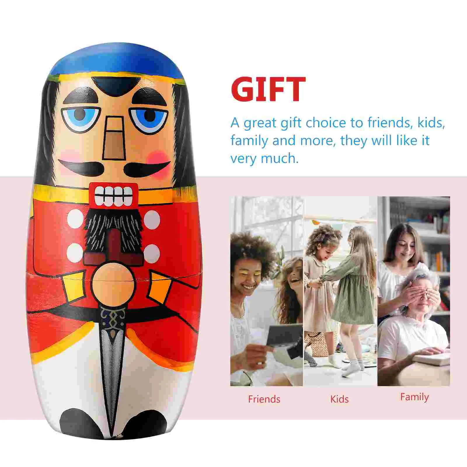 Matryoshka Home Decor Craft Toy Wooden Creative Stacking Multi-layered Early Educational Plaything Child