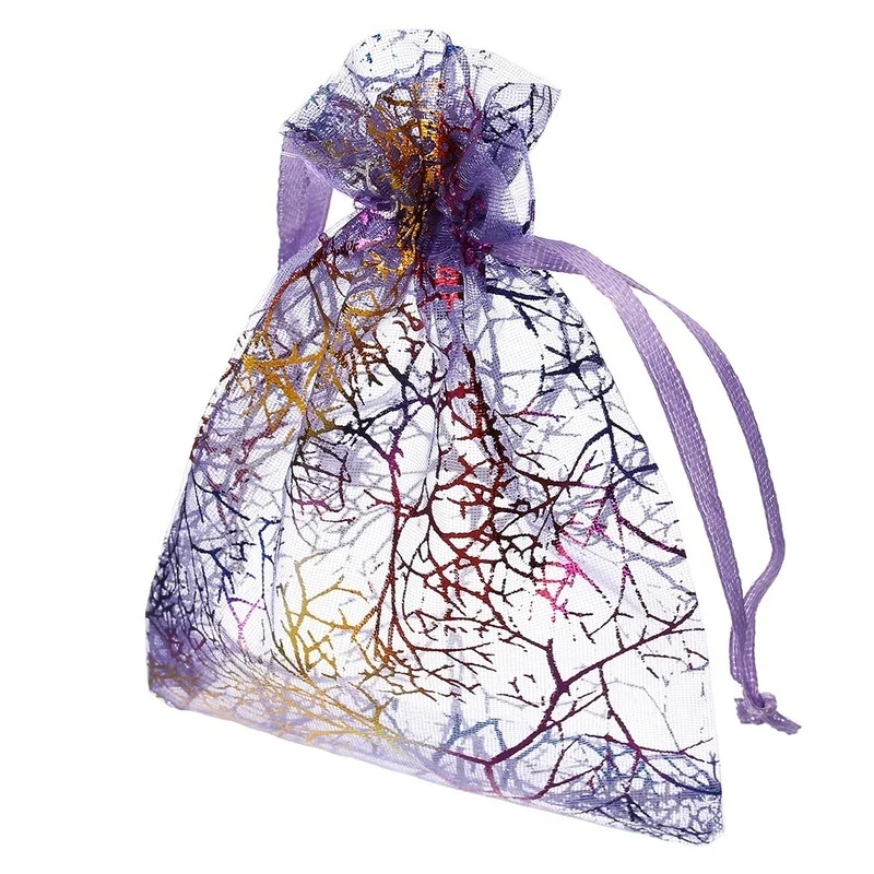100PCS Colorful Organza Bag,Jewelry Packaging Bag,Wedding Gift Drawstring Bag,Candy Pouches for Wedding Party Valentine\'s