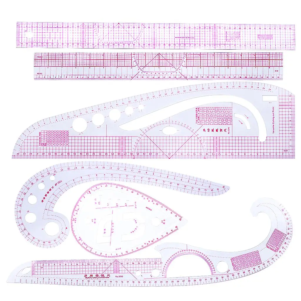 Imagem -03 - Régua de Curva Multifuncional para Costura de Vestuário Ferramentas Alfaiate Costura Pcs Set