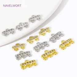18K Gold Plated Multi Strand Connector End Bar,Layering Clasps,Chains Ends Connectors For Bracelets Jewelry Making Accessories