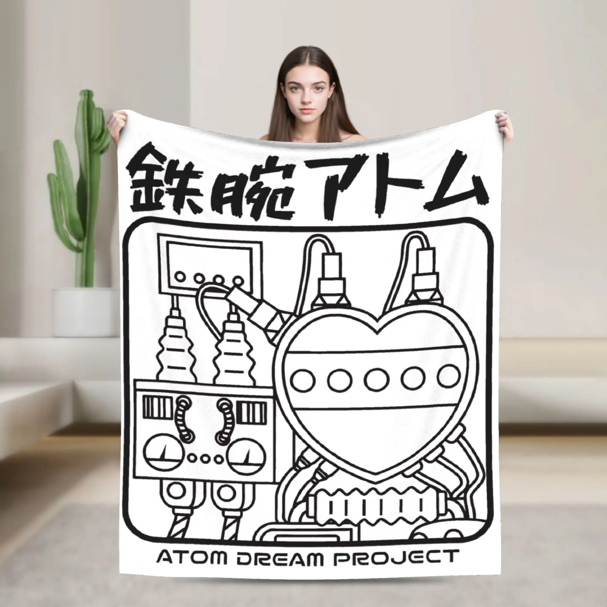 BD012 Astroboy Blanket Cover Astro Boy Anime Flannel Throw Blankets Summer Air Conditioning Portable Ultra-Soft Warm Bedspreads