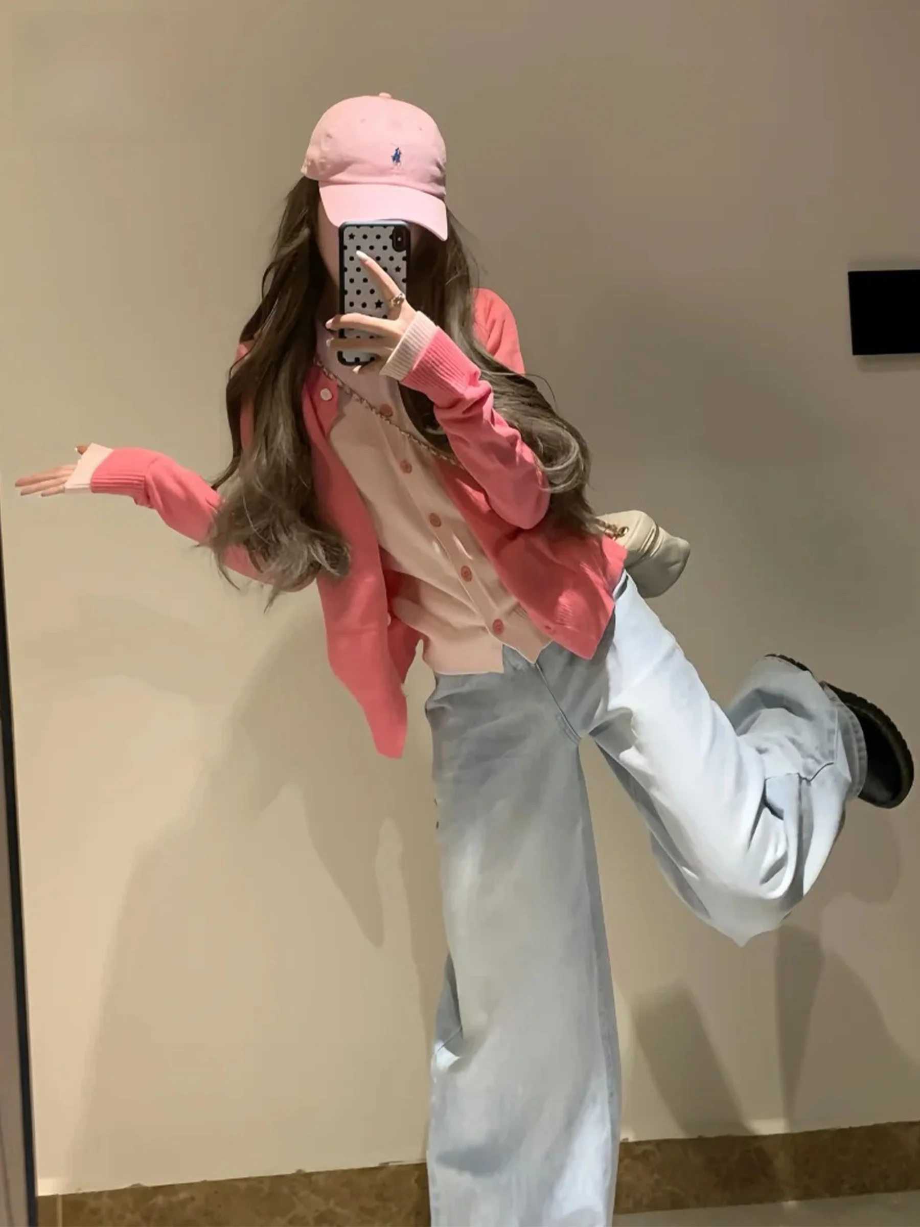 

Женские летние джинсы с низкой талией, прямые, синие, широкие, свободного кроя, повседневные, с высокой талией, на пуговицах, из денима