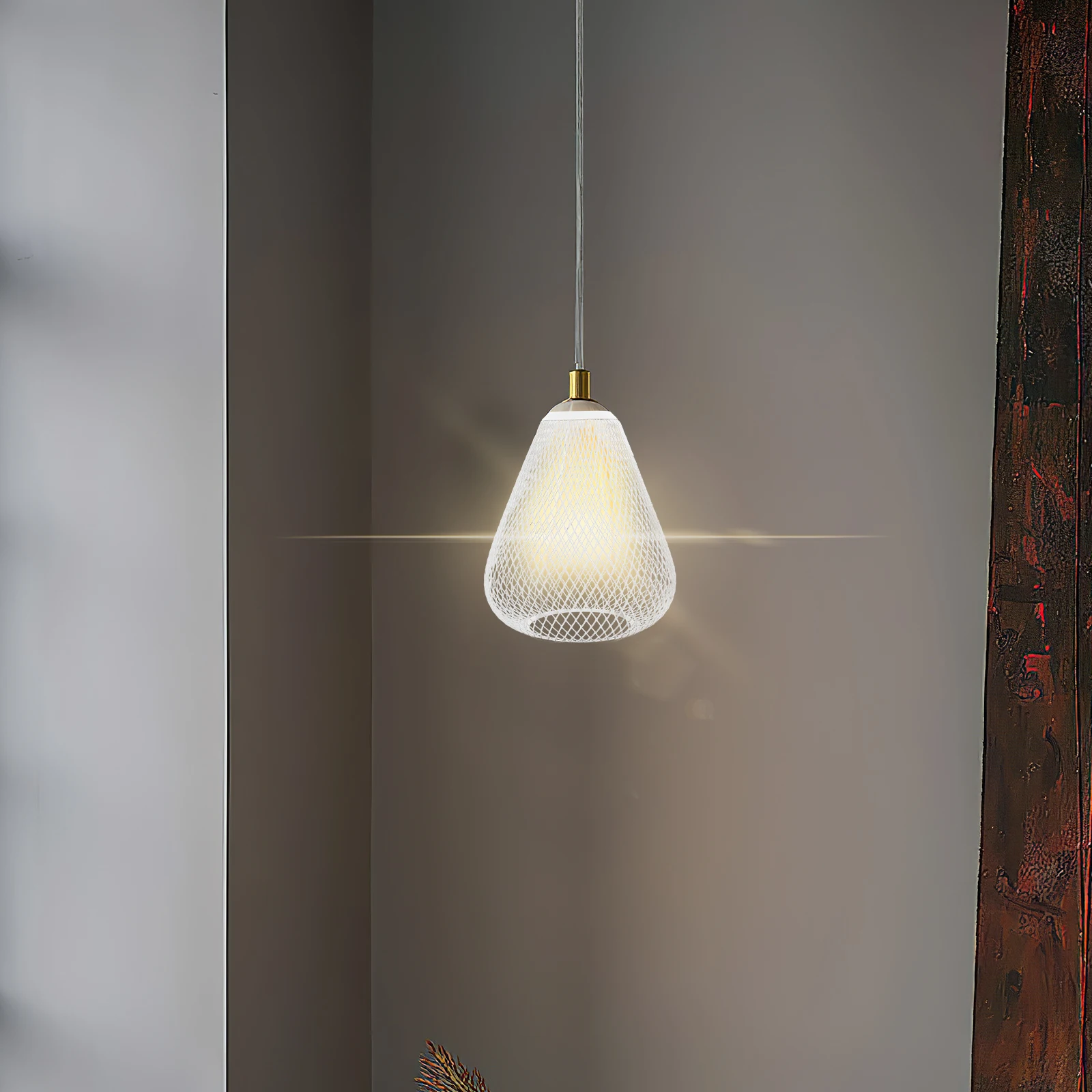 

Vintage Lampshade Hollow Metal Pendant Shades Hanging Iron Wire Mesh Cage Light Bulb Covers Retro Style Home Lighting