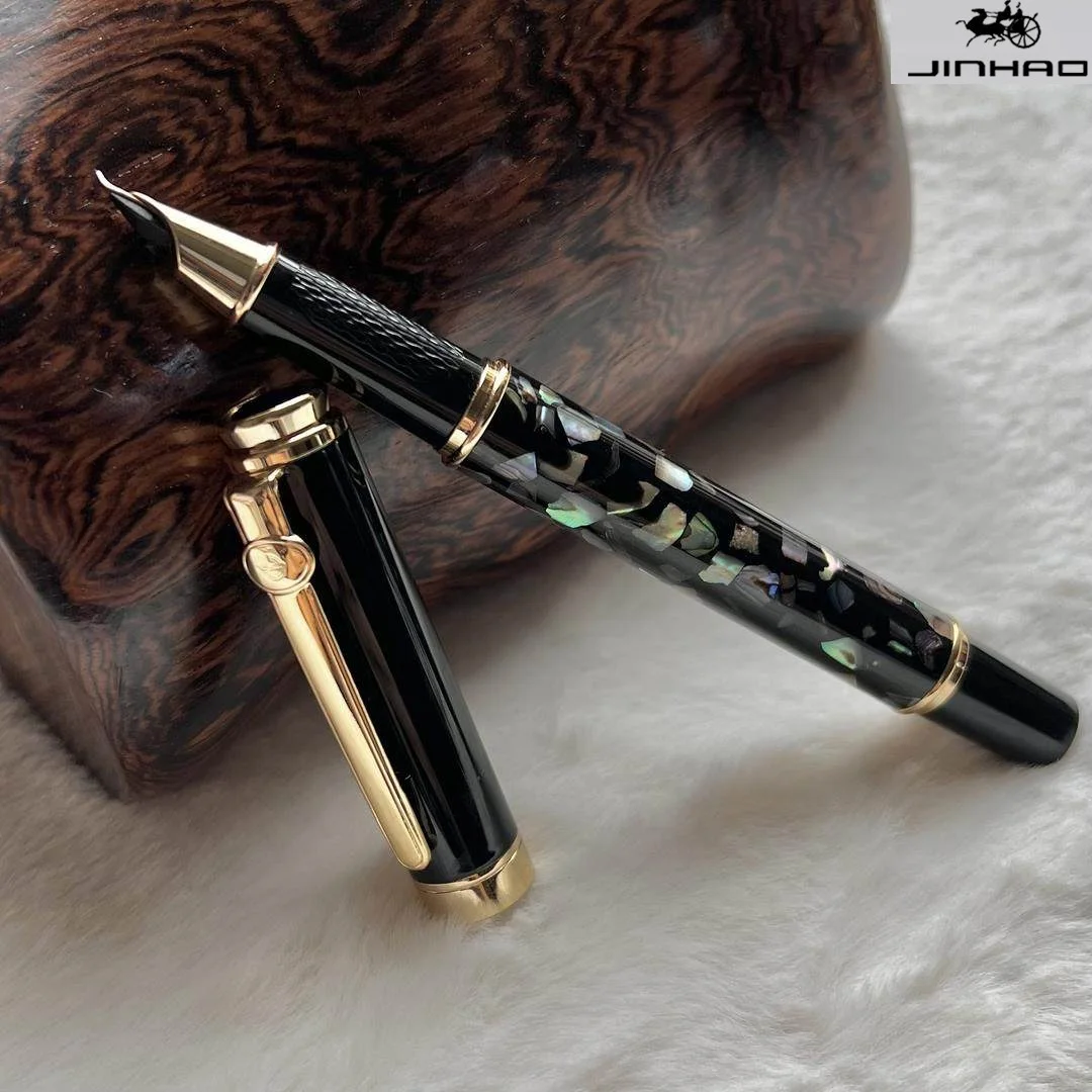 JINHAO 58 Fountain Pen -Colored Shell Carving, F/EF Nib for Smooth Writing & Calligraphy, Premium Ink Pen for Office,School,Gift