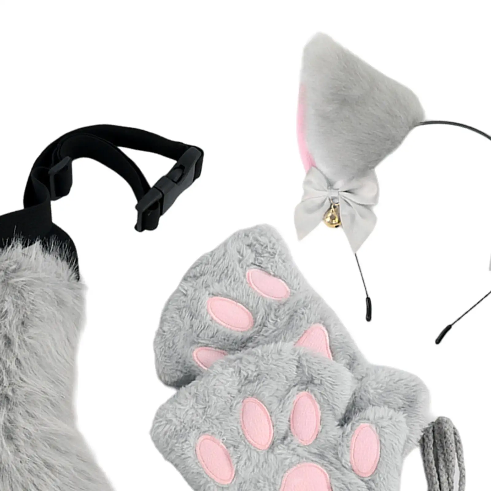 زي آذان وذيل الحيوانات لوليتا كوسبلاي فستان جميل لقضاء العطلات وحفلات تنكرية للنوادي الليلية