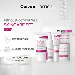 QUIYUM Retinol Smooth Wrinkle Skincare Set · For All Skin Type· Smooth wrinkles & Fine Lines Improve Skin Elasticity & Radiance